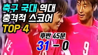 국대 축구 충격적이고 황당한 스코어 TOP 4