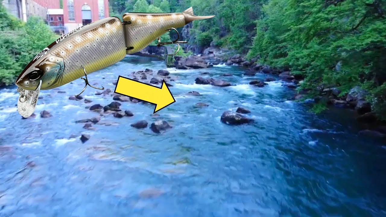 Using BIG SWIM BAITS in Running RIVER!!! (Best fishing day ever)