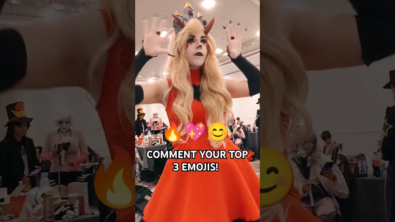 TOP 3 EMOJI CHALLENGE! 💖 Charlie Morningstar cosplay Hazbin Hotel #cosplay #hazbinhotel #emoji