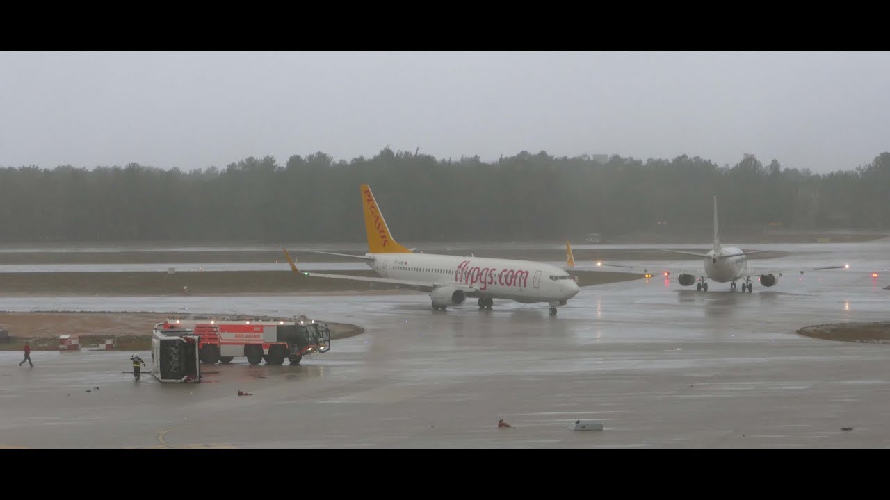 Tornado Antalya Flughafen  26.1.2019 +  ganze Geschichte * Tornado Airport Antalya complete story