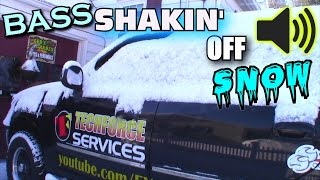 Shaking SNOW OFF w/ Loud Subwoofer BASS | Removing Ice w/ EXO's Car Audio Stereo System