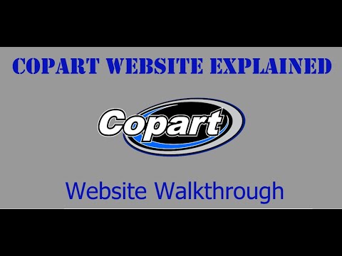 Copart Website Walkthrough