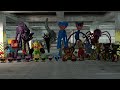 All poppy playtime monsters chase in an abandon mall parking  garrys mod