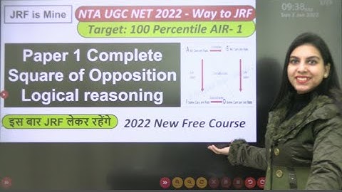 NET JRF 2022 Paper 1 Complete Square of Opposition | Logical reasoning Class 1 | Navdeep Kaur
