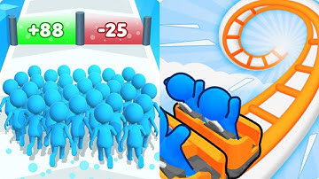 Runner Coaster 3D vs Count Master 3D 🍕🍕🖤🖤💖💖🍕🍕Walkthrough Android IOS Gameplay FG888