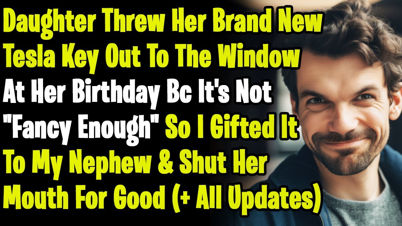 Daughter Threw Her Brand New Tesla Key Out To The Window At Her Birthday Bc It's Not 