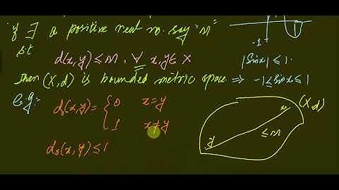 #MTH405 Lecture 31 Part 3 Bounded Metric Space