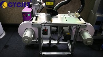 CYCJET CO2 Label  Fly Laser Coding Machine/Fly Laser Printer work with Label Dispenser/Laser Marking