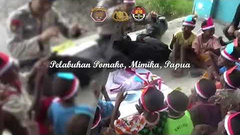Polisi Pi Ajar Di Pelabuhan Pomako