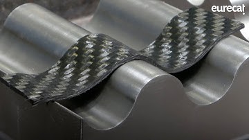 Thermoforming process in composite materials with vitrimer matrix