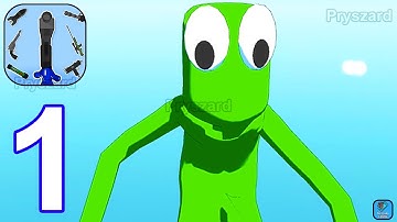 Gun Head Running Blue Monsters - Gameplay Walkthrough Part 1 Gun Head Run Rainbow Friends (Android)