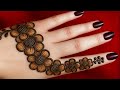 Back hand mehandi design for karwachauth|easy flower mehandi design#mehndi #hennadesign