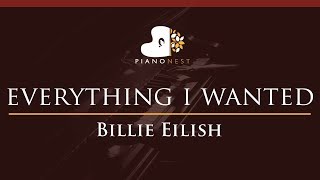 Billie Eilish - everything i wanted - HIGHER Key (Piano Karaoke Instrumental)