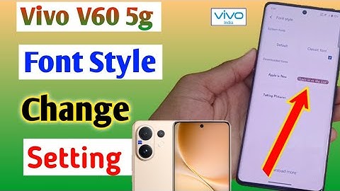Vivo V60 5g Font Style Setting | How to change font style in vivo v60 5g 