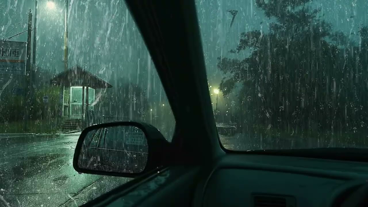 You Will Fall Asleep Fast with Heavy Rain Inside a Car 🚗🌧️  Deep Sleep Sounds 10 Hours