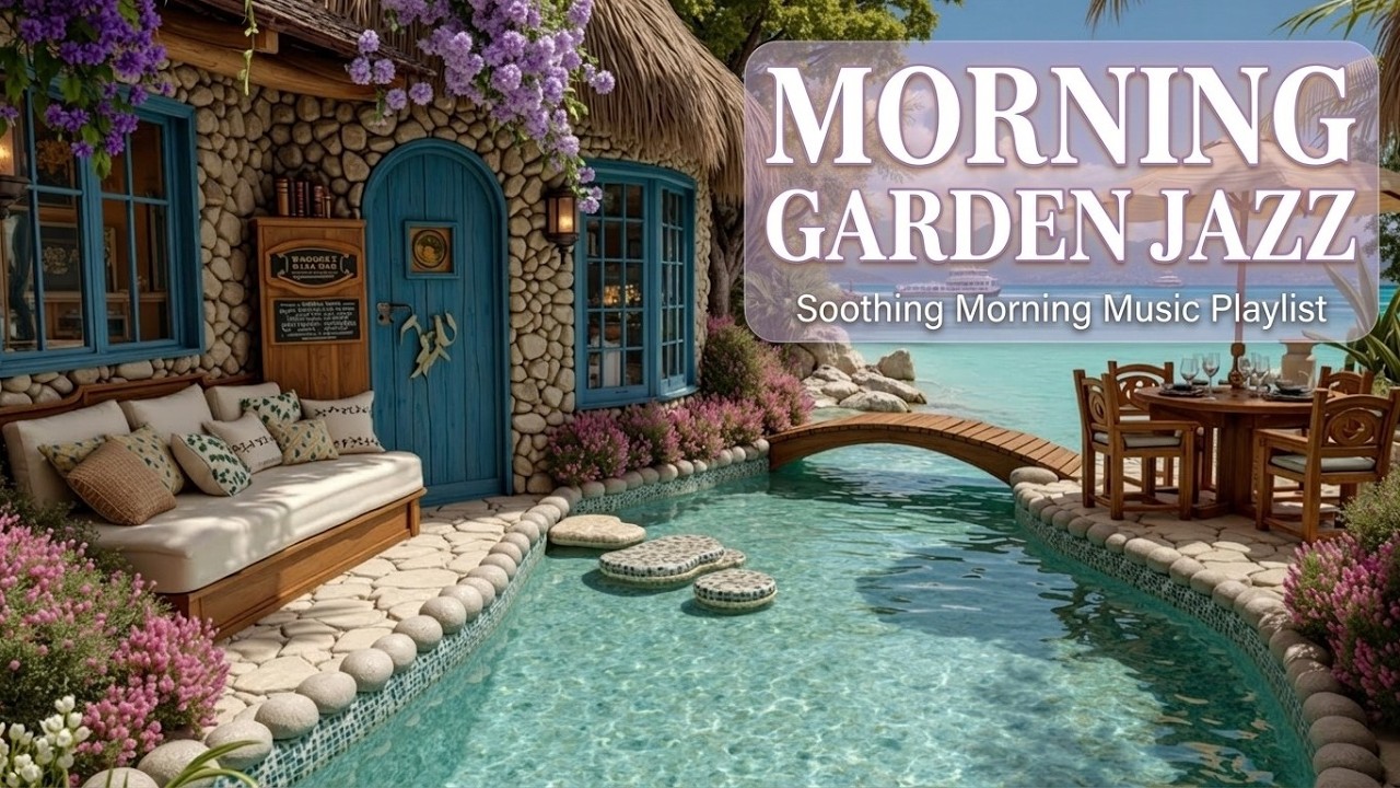 Мягкий Утренний Садовый Джаз - Расслабляющий Садовый Кафе Джаз Для Вашего Кофе