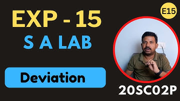 Exp 15 - Deviation using MS Excel - Statistics & Analytics Lab