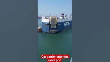 "Massive car carrier vessel arriving at port for unloading."#carcarrier #porto #watersounds