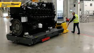 MasterMover MT2000  Electric Tug/Tugger Moving a 17 Tonne Engine (HD Video)