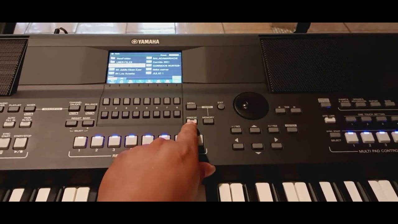 para que funciona el botón freeze en teclado yamaha psr sx600
