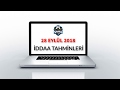 28 EYLÜL CUMA İDDAA TAHMİNLERİ - YENİ ORAN ŞİKESİ - YouTube