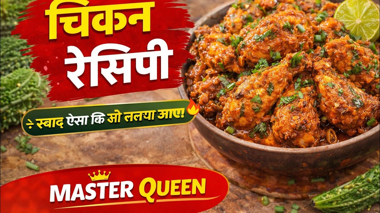 चिकन रेसिपी मुंह में आया पानी देखा कर। #MasterQueen #ChickenRecipe #DesiChicken #HomemadeChicken