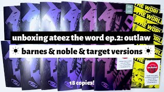 ☼ unboxing ateez the world ep. 2: outlaw ☀︎ barnes &amp; noble and target versions ☼