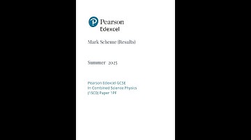 2025 Pearson EDEXCEL GCSE Combined Science Physics Mark Scheme Paper 3 1sc0 1pf