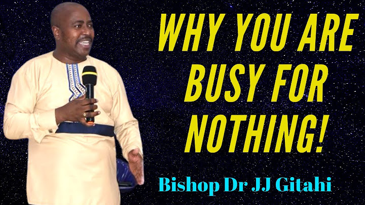 Ngai ti muria ng'uru(Part 1) | Bishop Dr JJ Gitahi