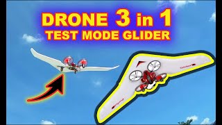 DRONE MURAH 3 in 1 MULTIFUNCTION  DRONE PART 2 GLIDER AIRPLANE