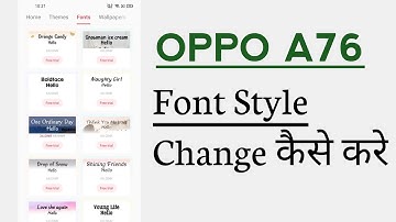 OPPO A76 How To Change Font Style Font Style Changer