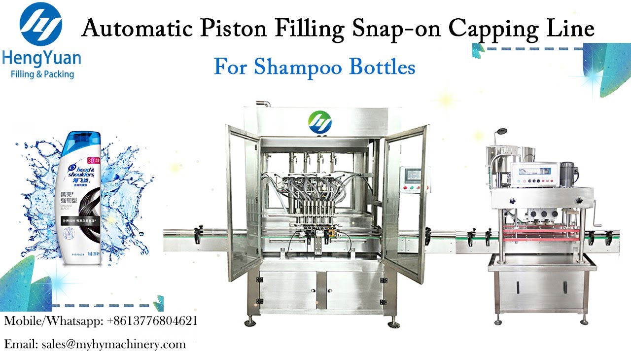 Snap fill. Piston Filler 7 c Automatic Piston filling line.