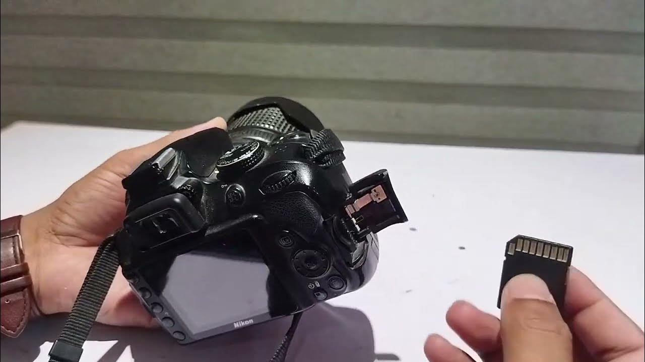 How to Insert SD Card in Nikon DSLR SDHC memory card for DSLR camera