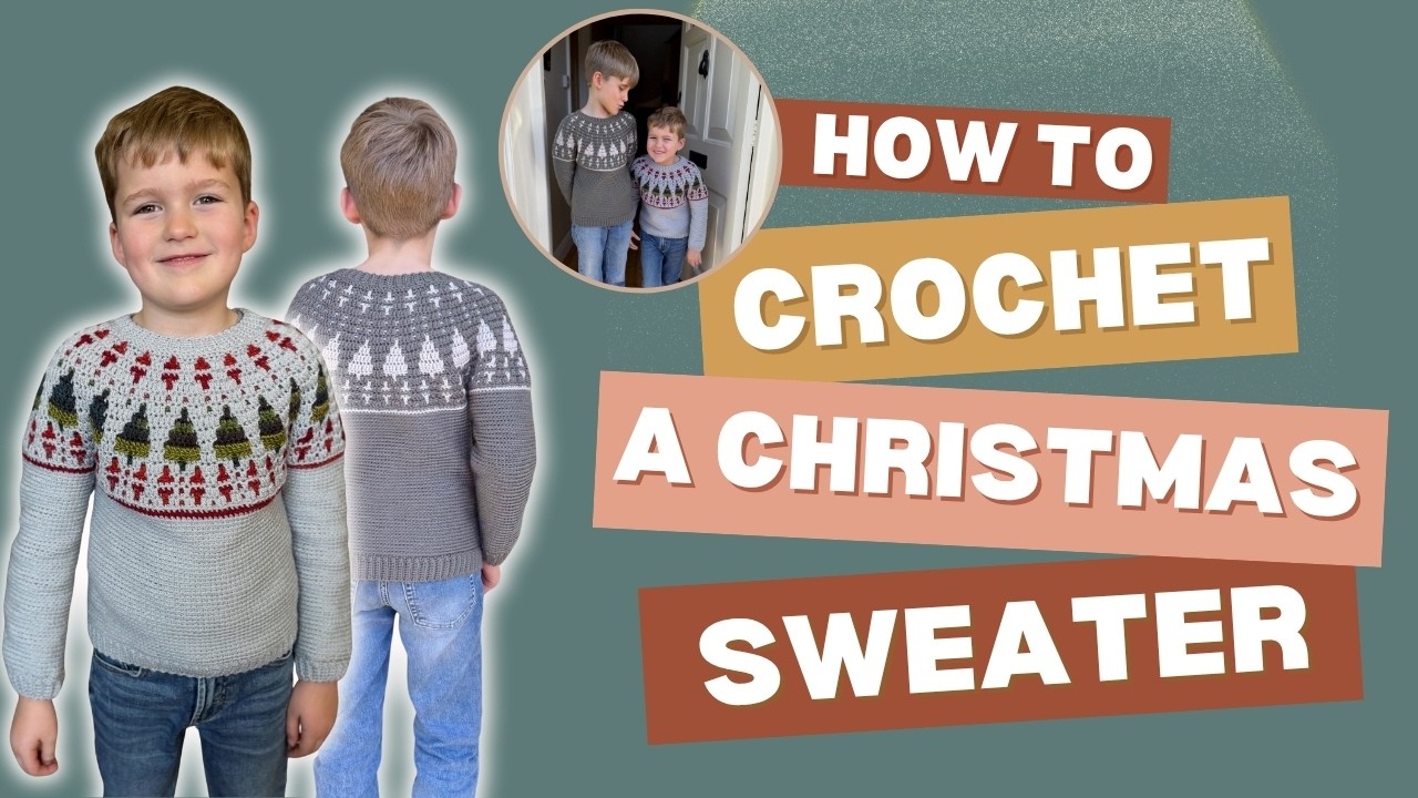 Christmas Crochet Sweater Pattern Child Sizes