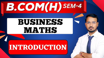 business maths for b.com class | introduction | sol/du/soldu | business maths syllabus | bcom class