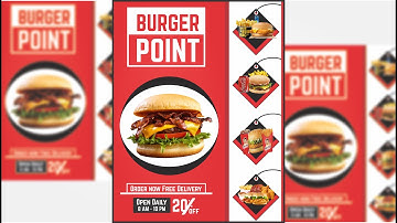 How to Design a Burger Restaurant Flyer Advertising Poster Design CorelDRAW Awesome Poster Design