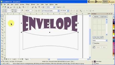using envelope effect on text