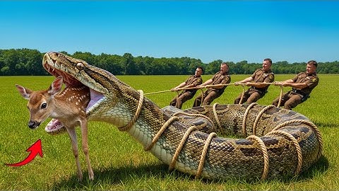 Wildlife Rescue: Giant Python Attacks Baby Deer – An Animal Rescue Story of Hope 🐍🦌