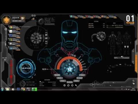 jarvis desktop theme rainmeter voice recognize