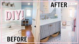 How to completely diy and renovate your bathroom on a budget! easier
than you may think! the whole process is included with before after.
vanity, sink, s...