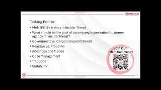 MANTECH in Action: Cyber Missions, Insider Threat, and Career Path