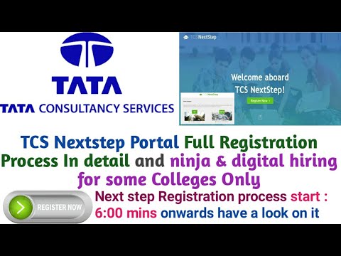 TCS Next Step Full Registration Process|| TCS nqt #tcs