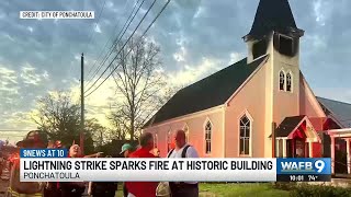 Lightning strike sparks fire at historic building in Ponchatoula