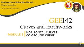Celebrity [GEE142 | Curves and Earthworks] Module 3: Compound Curve Wealth