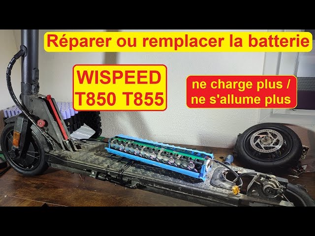 Réparer la batterie sur trottinette Wispeed T850 T855 (ne charge plus, ne  s'allume plus) - TUTO 
