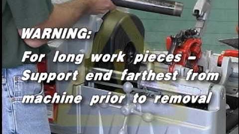 RIDGID 535 Automatic Threading Machine Instructional video