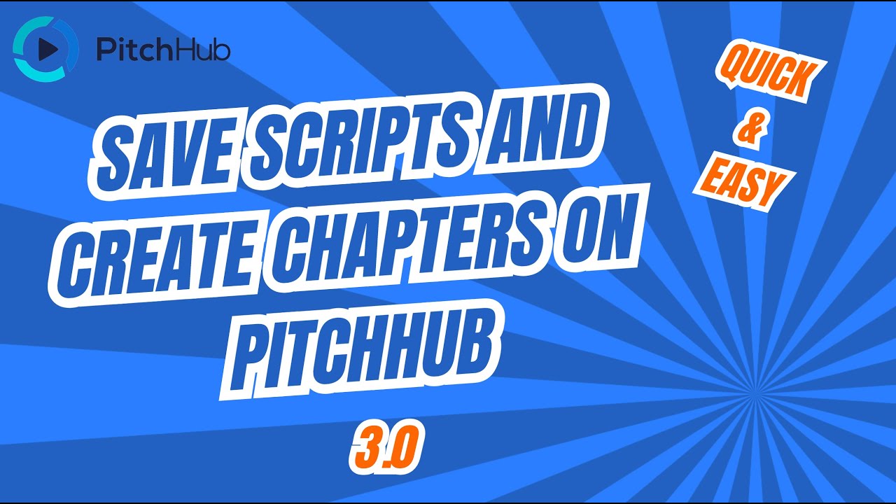 Creating Chapters and Saving Scripts on PitchHub's Teleprompter is so ...