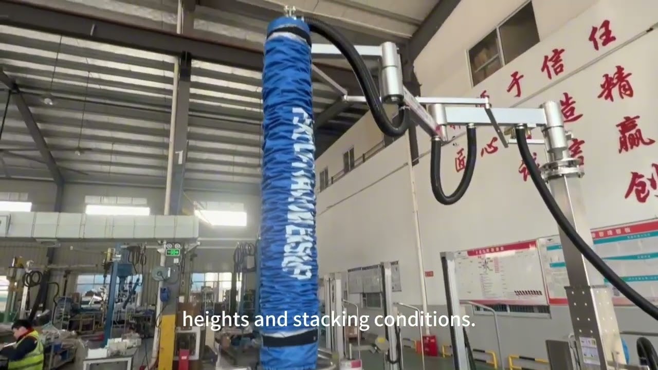 VEL3162 Mobile Vacuum Tube Lifter | Stainless Steel, Electric Column & Articulated Jib Arm