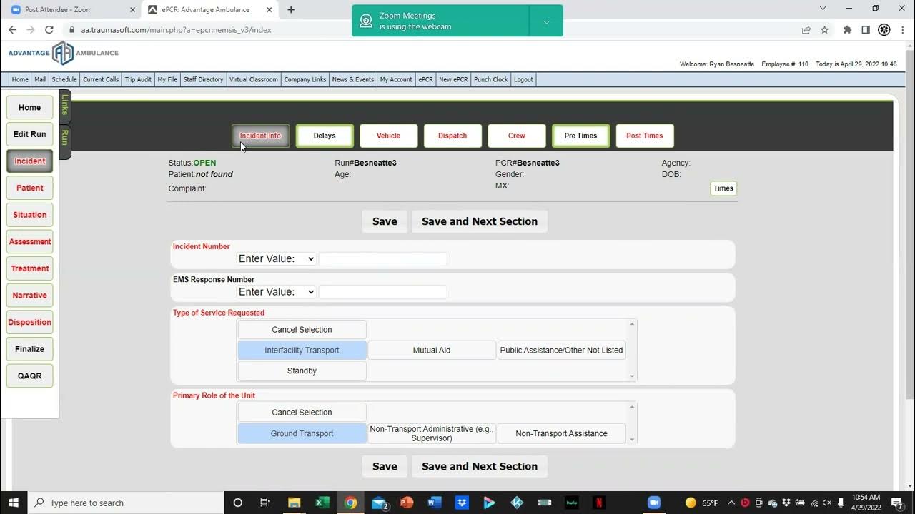 Advantage Ambulance Traumasoft CCT ePCR Training YouTube