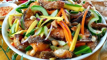 CÁ LÓC CHIÊN GIÒN TRỘN CHUA NGỌT giòn thơm ngon lạ miệng vị tươi mát cực hấp dẫn |Nhamtran FV